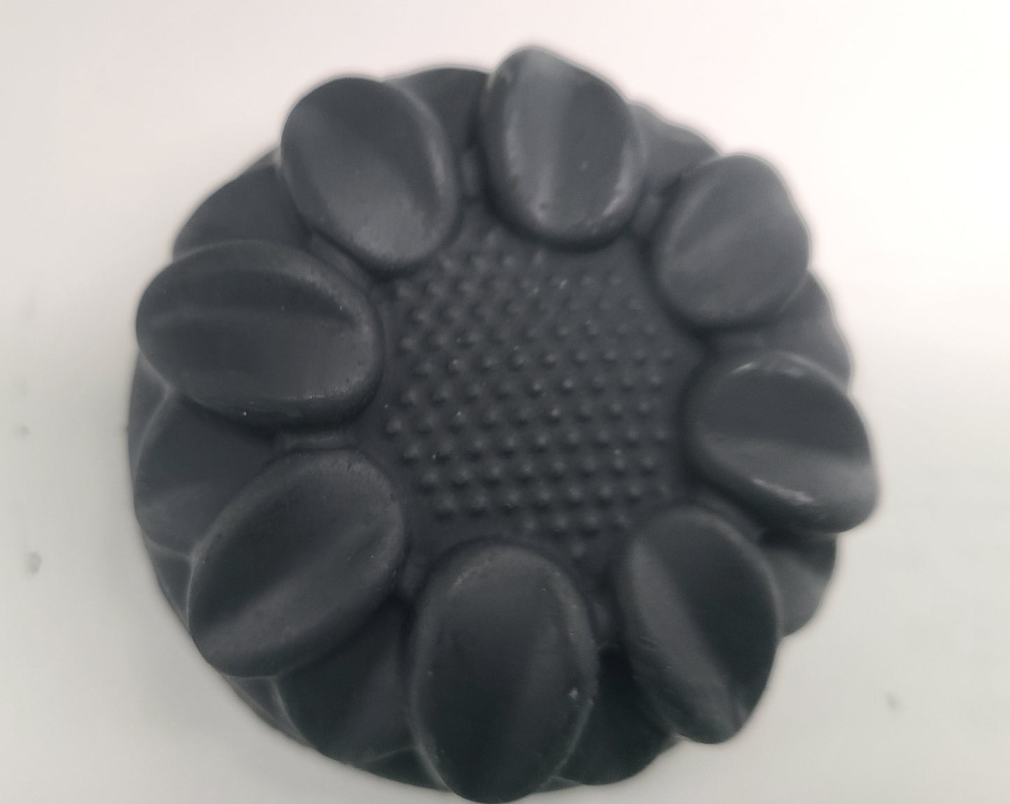 sunflower shape black soap