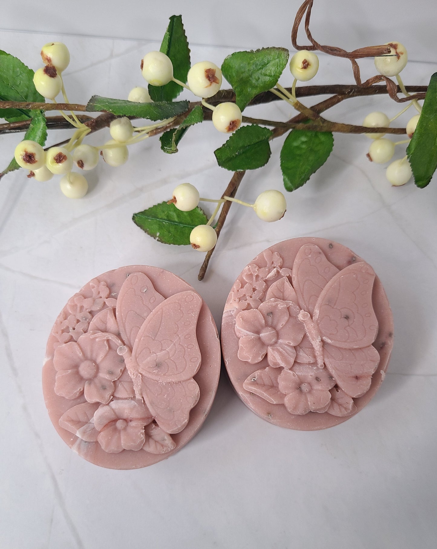 Pink Butterfly Lavender Lemongrass Soap (Essential Oils)