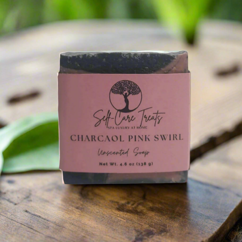 Charcoal Pink Swirl Soap