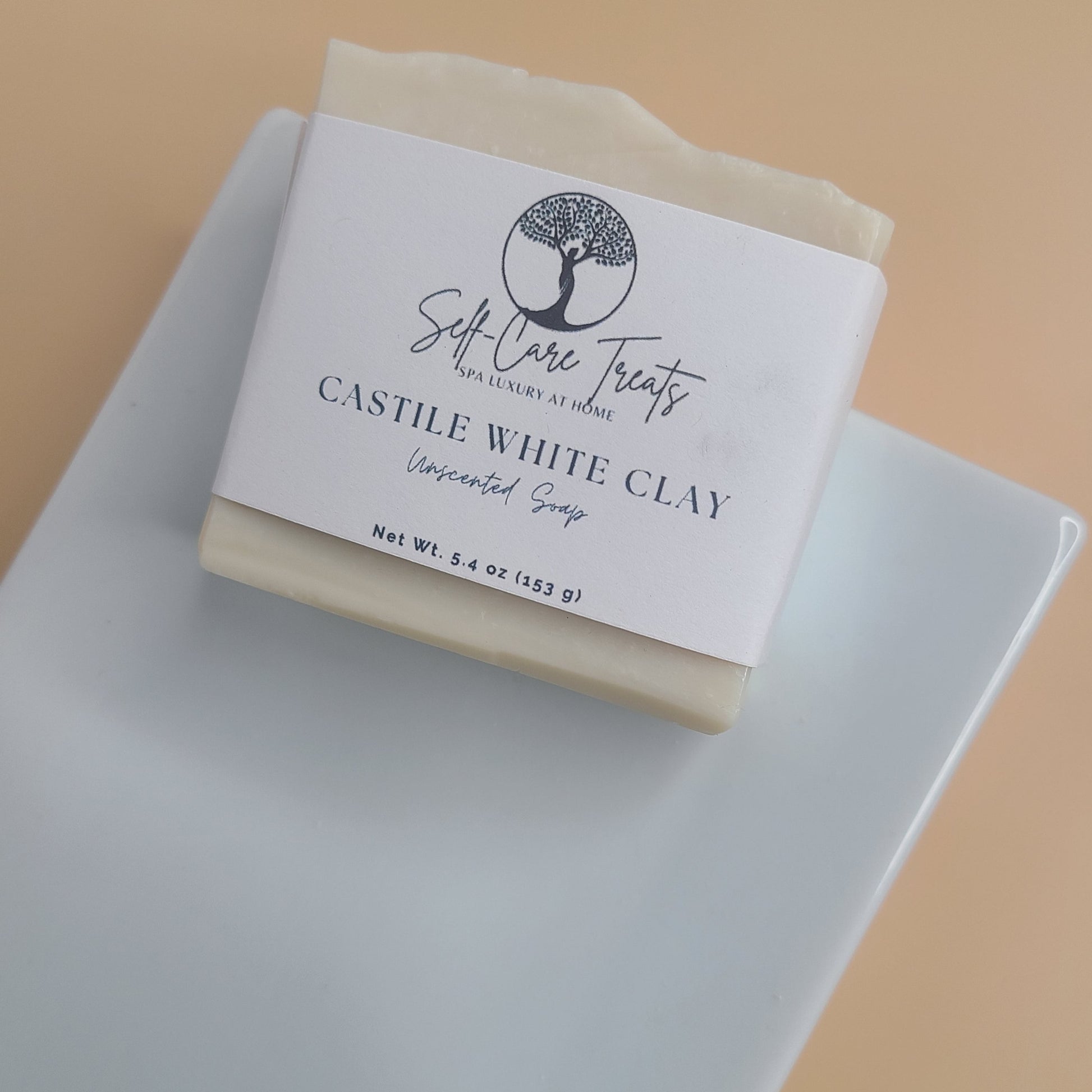 Unscented castile White Clay Soap for birthday gift, new mom gift, gift for her, gift for him, coworker gift