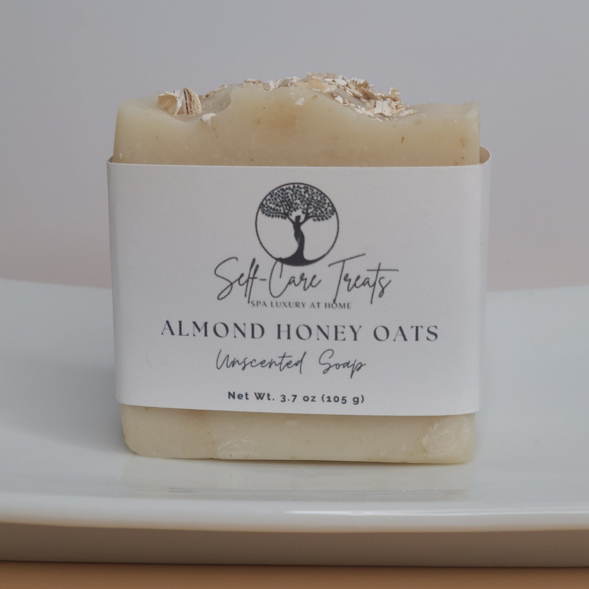 Almond milk oat honey soap, fragrance free