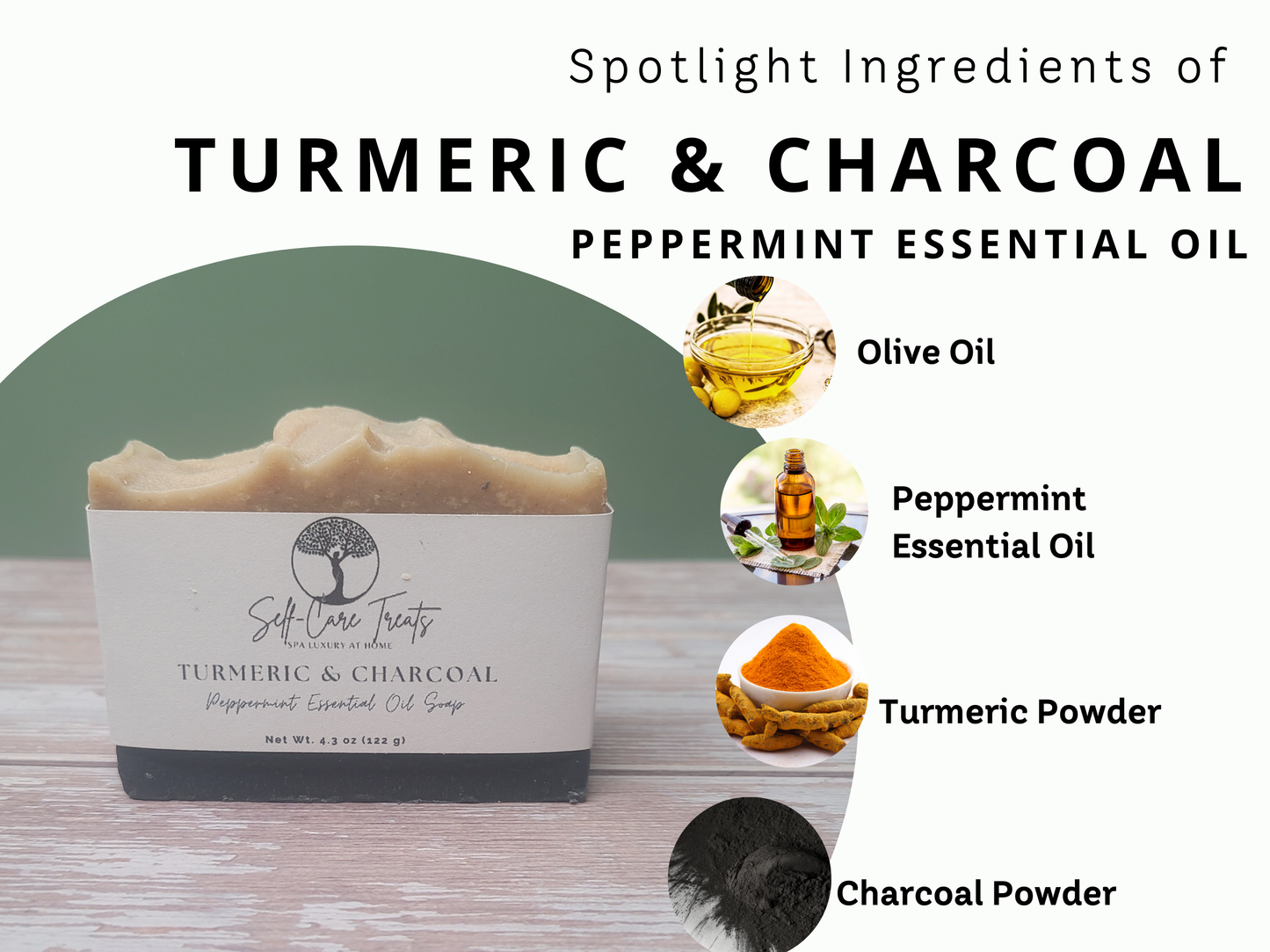 Turmeric Charcoal Peppermint Soap