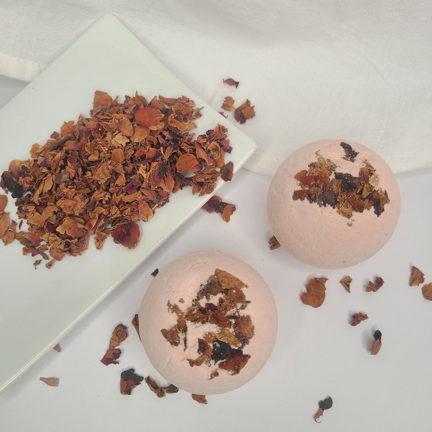 Peppermint Rose Bath Bomb Gift Bundle (2 Set) - Self - Care Treats