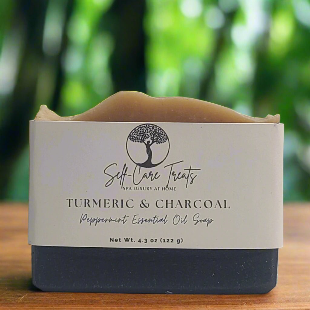 Turmeric Charcoal Peppermint Soap - Self - Care Treats