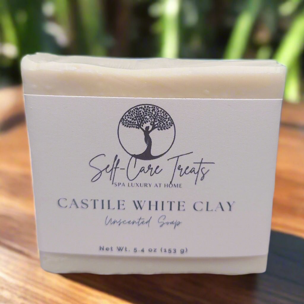 Unscented Castile White Clay Soap - Self - Care Treats