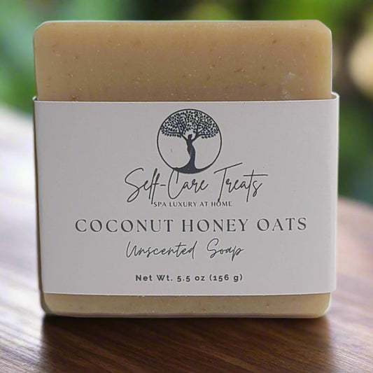 Unscented Coconut Honey Oats Soap - Self - Care Treats