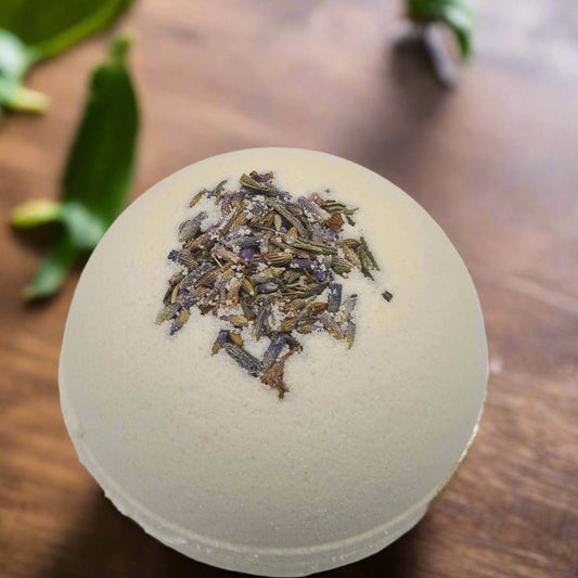 White Lavender Bath Bomb - Self - Care Treats